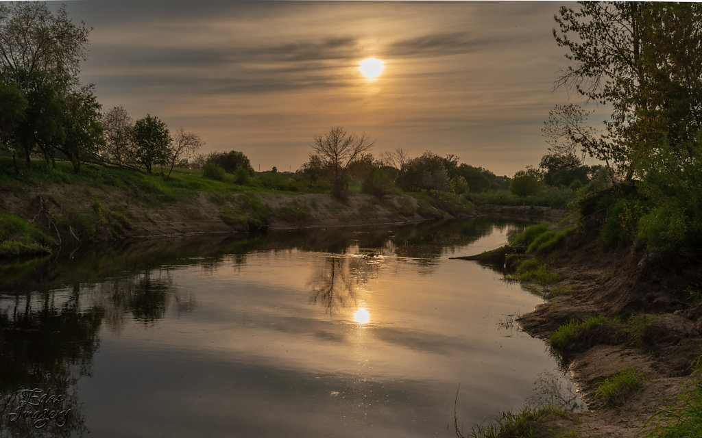 Sunset at Nevezis river