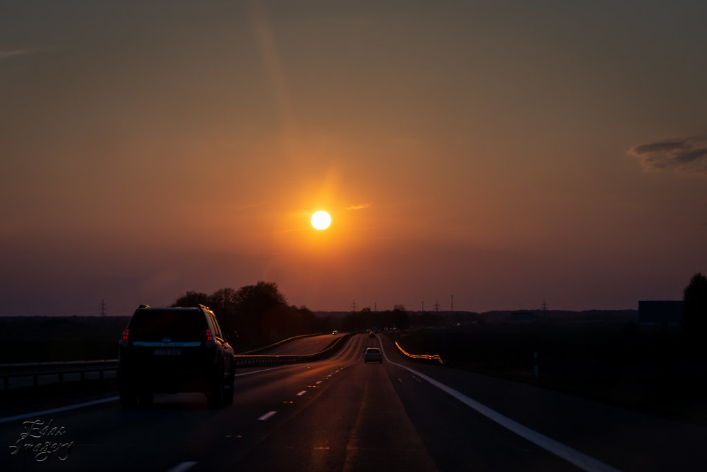 Sunset while driving home